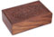 Ajuny Handgeschnitzte Dekorative Schmuck Aufbewahrungsbox aus Holz mit Tai Chi Blumendesign Mehrzweck Schatztruhe Andenken Organizer Halsketten Uhrenboxen Geschenke 8x5 Zoll