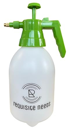 REQUISITE NEEDS Pump Action Pressure Spray Garden sprayer with plastic lance & carry strap pressure sprayer, weed killer sprayer pump fertilizer, pesticides, fungicides, and cleaning (2L Spray Bottle)