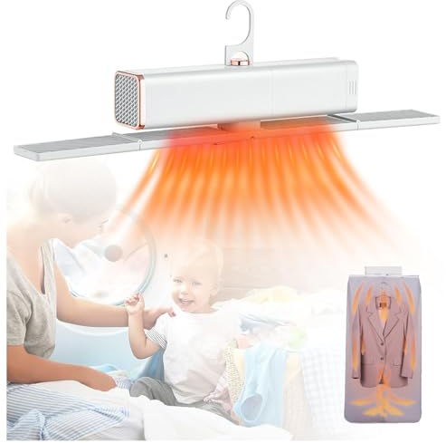Mini Secadora De Ropa Portatil, con Cubierta,400 W, 7 Ajustes De Calor Programados,hasta 5 Kg Secadora Portatil Ropa, para Pisos, Dormitorios, Viajes Y Camping,White