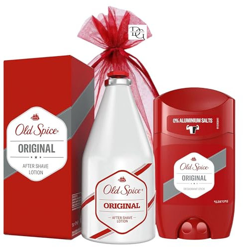 Ensemble de parfum pour homme avec lotion après-rasage originale 100 ml et déodorant en bâton 50 g dans un sac cadeau Deluxio Gifts
