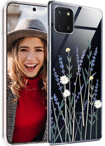 POUHYE Hülle für Samsung Galaxy Note 10 Lite Handyhülle, Klare Flexible Silikon Stoßfest Cover, 1,5 mm Dicke Stoßdämpfung Samsung Note 10 Lite Schutzhülle [Nicht-Vergilbung] Lavendel