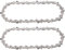 Fafeicy 2 Cadenas de Motosierra de 4 Pulgadas, 28 Eslabones de Transmisión, Cadena de Acero de Aleación de Repuesto, Accesorios para Mini Motosierra, Cadena de Motosierra Compatible