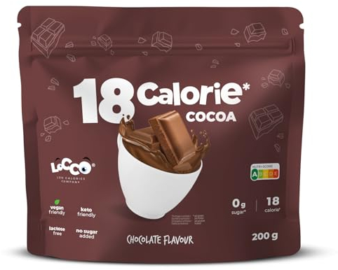 Locco Sugar-Free Cocoa Powder, 200g – Vegan, Keto, Lactose-Free, Calorie-Free, Hot Chocolate or Drinking Chocolate (Original)