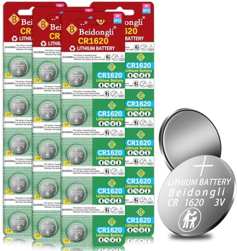 Betterie CR1620 CR1620 - Pilas de botón de Litio CR1620 (CR1620-4-20, 3 V, 20 Unidades)
