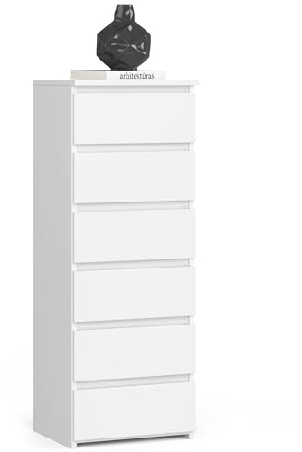 AKORD | Commode | Tiroirs | Tiroirs roulants | Fonctionnel | Idéal en Set | Robuste | Design Universel | Blanc