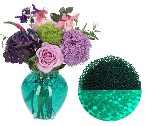 NITZCHE Wasserperlen 50 000 Stück Türkis Wasserperlen für Pflanzen Ungiftig Wiederverwendbare Water Beads Für Pflanzen Kügelchen Für Pflanzen, Vase Füllstoff und Deko