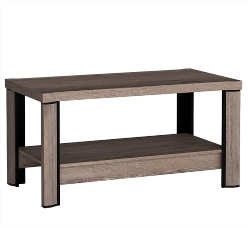 Lomadox Couchtisch Sofatisch 120cm in Trüffel Eiche