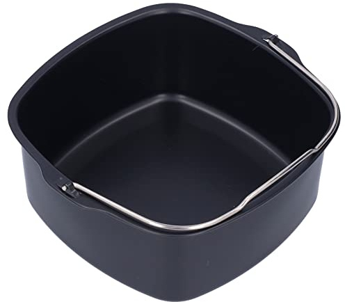 Biitfuu Eisen-Kuchenform 7, 18 Cm, Quadratische Kuchenform, Backgeschirr, Bratpfanne, Backfass für Airfryer HD9925, HD9860, HD9905 01, Lebensmittelechtes Material, Spülmaschinenfest,