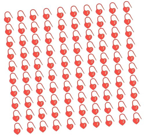 VILLCASE - Set di 100 Fermagli per Ferri da Maglia in Plastica Non Dannosi per Le per Molteplici Progetti di Maglia