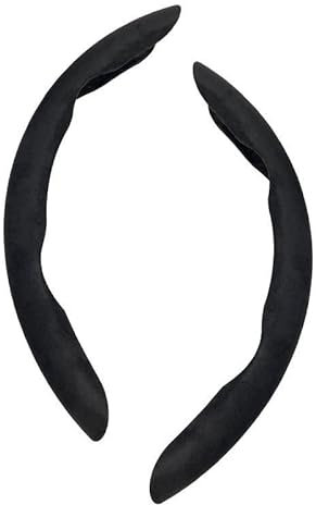 Lenkradbezug für Auto für VW T5 Transporter Caravelle Multivan 2003-2015, Segmentierter Lenkradabdeckunge rutschfest Lenkradhülle Wildleder Lenkrad Abdeckung,Bla-ck