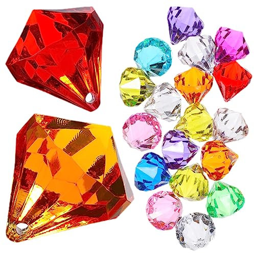 HOLIDYOYO Diamanten Edelstein S Acryl Edelsteine tischdekoration Tauchen Edelsteine Pool Spielzeug Schatz Juwelen Jagd Gefälligkeiten Zufällige Farbe