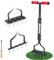 SUNEOWALY Aeratore per Prato da Giardino, Strumento Manuale con 15 Chiodi in Acciaio Massiccio, Artiglio Manuale per Terreno Prato e Terreni Compattati, Aeratore Lawn Spike Maniglia Rossa