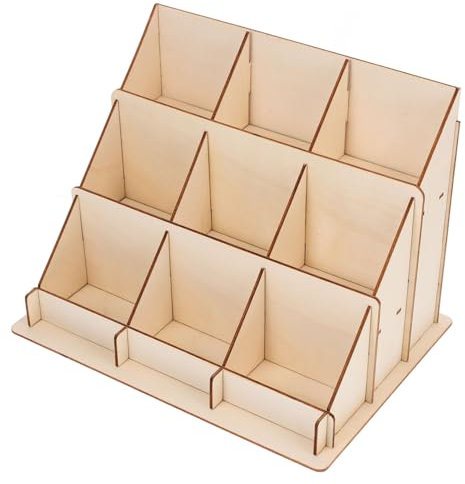 KICHOUSE Holzaufsteller Für Karten Visitenkartenhalter Postkarten Organizer Ausstellungshalter Großzügige Kapazität Einfaches Design Stabile Konstruktion Vielseitiger Gebrauch Leichte