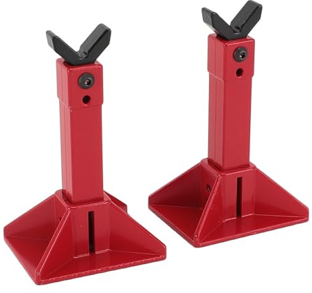 BTOSEP Cric regolabile RC in metallo per veicoli giocattolo RC Axial SCX10 D90 HPI, stabile supporto portatile per esposizione e riparazioni (rosso)