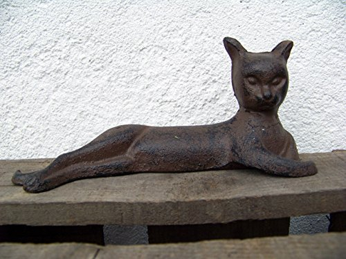 Unbekannt Gartenfigur Katze liegend