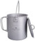 iBasingo 750ml Camping Titan Topf Tasse mit Deckel & Klappgriff Outdoor Kochgeschirr Ultraleicht Kaffee Wasser Becher Picknick Hängetopf für den Täglichen Gebrauch Rucksackreisen für 1 Person Ti3038D