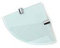 BSM Marketing - Estante esquinero de cristal templado en color blanco de 180 x 6 mm de grosor con soportes de acabado cromado, para baño, dormitorio, cocina u oficina