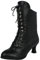 Eogrokerr Steampunk Gotico Vintage Boots, Vitello Lunghezza Vittoriano, Pelle Louis Tacco Stringate Stivali per le Donne Signore, Nero , 42 EU