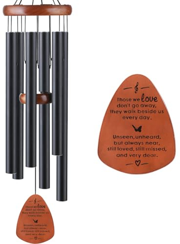 Memorial Wind Chimes for Outside, Sympathy Gift for Loss of Loved One Mom Dad, Ideal for Funeral, Remembrance & Bereavement, Outdoor Use