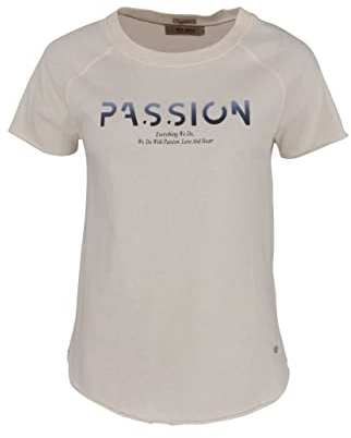 Mos Mosh Damen T-Shirt Leni O-SS Tee beige/Salute Navy - M