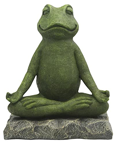 Frosch Gartendekorationen Statuen Yoga Frosch Gartenskulptur Harzfigur Für Drinnen Und Draußen Langlebig Und Robust Für Den Hausgarten