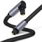 HuaLiSiJi Cable óptico Audio Digital Toslink Cable Audio Digital Optico 90 Grados Cable Audio óptico, Para Estéreos, Altavoces, Cines en Casa, PS4 Xbox 2m