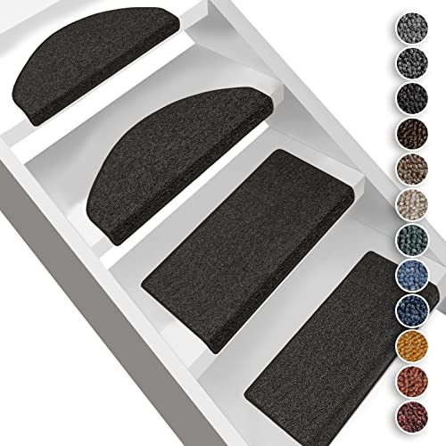casa pura Stufenmatten London 15er SparSet 11 Farben sauber eingekettelt, Starke Befestigung, stabile Winkelschiene/Farbe Dunkelgrau, rechteckig