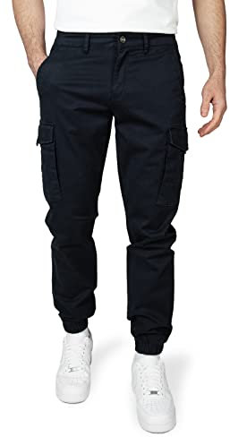 WOTEGA Odin - Slim Fit Cargo Herren Hose - Cargohosen Männer Stretch - Dunkelblaue Arbeitshose, Blau (Sky Captain 193922), W36/L34