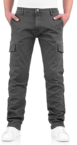 Indicode Herrenhose “Mapp“ aus 98% Baumwolle & 2% Elasthan – Cargohose Herren Hoher 2 modischen Farben erhältlich (Carpers und Dk Grey)