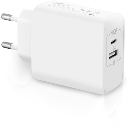 HNCY 120W Chargeur USB C Rapide, 2 Ports Chargeur GaN, Chargeur Rapide USB C, Chargeur USB C/USB A Compatible avec iphone 15, iPad, Macbook, Galaxy