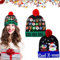 JOKILY 2 Stück LED Weihnachten Hut, Weihnachtsmütze, LED Weihnachtsmütze Erwachsene, Warme Wintermütze, Dehnbare Strickmütze, Leuchtende-Weihnachtsmütze für Weihnachtsfeier Damen Herren Kinder
