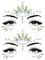 Strasssteine Gesicht, 2 Stück Strasssteine Gesicht Selbstklebend Aufkleber Temporäre Tattoo, Glitzersteine für Make-up, Festivals, Partys und Karneval
