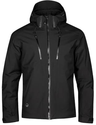 Halti Vertica DrymaxX Herren Skijacke mit abnehmbarer Kapuze Black Gr. M Wetterfester Stil mit DrymaxX Gewebe, PrimaLoft Isolierung die perfekte Jacke zum Skifahren.