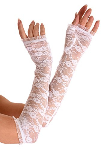 Arunta® Damen Stulpen Armstulpen aus Spitze in Weiß One Size
