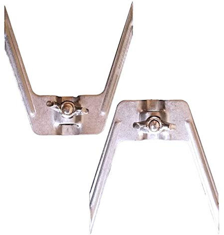 2 x BBQ Rotisserie Stainless Steel Spit Hooks / Forks for Traditional Cyprus Style Charcoal BBQ Skewers NEW