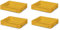 4 Stk. Transport-Stapelkasten TK475-0, gelb, 400x300x75 mm (LxBxH), aus PP, Volumen: 6 Liter, Traglast: 25 kg, lebensmittelecht, made in Germany, Industriequalität