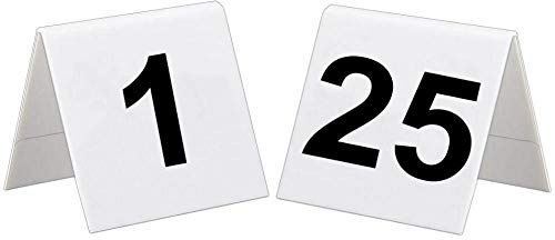 Barbits 1 a 25 da tavolo in plastica con numeri – Flexible wedding ristorante bar Cafe segni