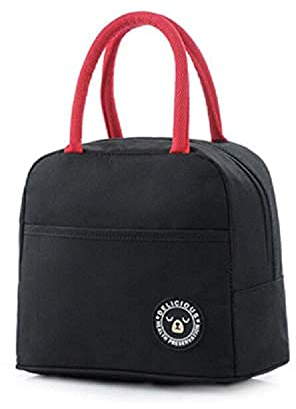 Lunch Bag Insulated Lunch Bags for Women,Lunch Cool Bag Adults Water-Resistant Thermal Leak-Proof Lunch Organizer for Children Men Work Picnic (Black 2)