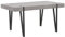 Mesa de comedor rectangular con efecto hormigón y patas metálicas de color negro 150 x 90 cm Adena