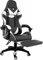 Sedia Gaming Con LED RGB e Telecomando Poltrona Ufficio Scrivania Casa PC Stile Racing Girevole Ergonomica In Ecopelle Cuscino Supporto Lombare Poggiapiedi Poggiatesta Braccioli (Nero e Bianco)