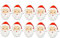 Bemvp 10 Stücke Weihnachtsbecher Karten Weihnachtsdekoration Weihnachtsmann Weihnachtsmütze Wein Glas Dekor Merry Weihnachtsbaum Ornament Party Dekor Neues Jahr Geschenk