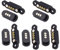 Hojffuue 5 Paare Federbelasteter Magnetischer Pogo Pin Anschluss 3 Positionen Magnete Raster Maß 2,3 MM Durchgangs LöCher MäNnlich Weiblich Sonde, Schwarz