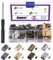 Swpeet 80 Sets 4 Farben Legierung Rechteck Metall Reißverschluss Stopper und Schraube Unterseite Reparatur Ersatz mit Schraubendreher Sortiment Kit, Reißverschluss Enden Ziehen oben Stopper
