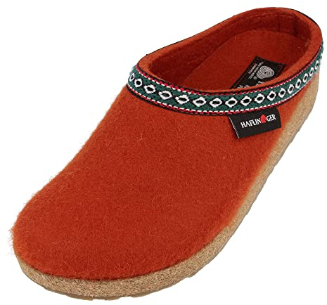 HAFLINGER Grizzly Franzl Filzpantoffel Hausschuh Filzclog Fuchs, Gr. 39