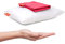 Urban Infant Pipsqueak Kleines Mini-Kissen mit Namensschild, 27,9 x 17,8 x 6,3 cm, maschinenwaschbar, weißes Kissen mit Rosenbezug