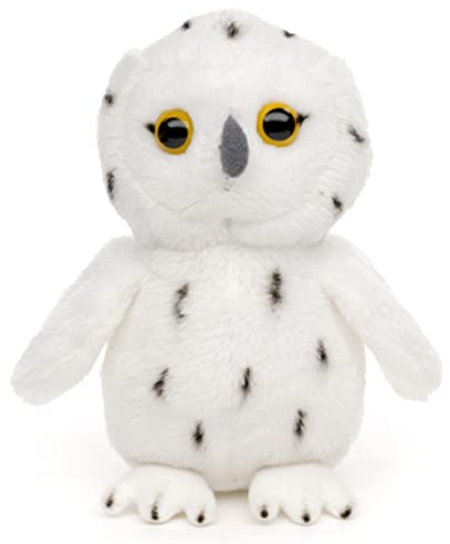 Uni-Toys - Schnee-Eule Plushie - 12 cm (Höhe) - Plüsch-Vogel - Plüschtier, Kuscheltier