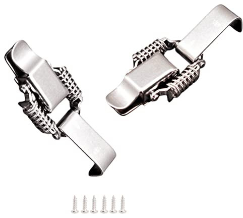 OUSIKA 2/4 PCS Cabinet Lock Box Hasp Case ， Verrou à Ressort en Acier Inoxydable 304 intégré for Porte de tiroir Quincaillerie de Meubles Durable de Haute qualité avec vis? Serrure (Color : 2PCS, Si