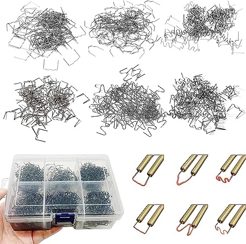 1200pcs Heiße Heftklammern,0,8mm / 0,6mm Schweiß-Zubehör,Reparatur Heftklammern für Auto Kunststoff Schweißen Reparatur