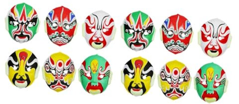 ibasenice 12 STK Opernparty Halloween-zubehör Cosplay Chinesische Oper Kleidung Halloween-Party-Maske Opernmaske Kind Lieferungen Chinesischer Stil
