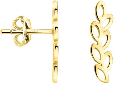 SOFIA MILANI - Damen Ohrringe 925 Silber - Blatt Ohrstecker
